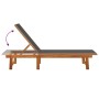 Tumbonas 2 unidades madera maciza de acacia y textileno negro de vidaXL, Tumbonas - Ref: Foro24-3279247, Precio: 275,69 €, De...