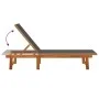 Tumbonas 2 unidades madera maciza de acacia y textileno negro de vidaXL, Tumbonas - Ref: Foro24-3279247, Precio: 301,85 €, De...