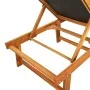 Tumbonas 2 unidades madera maciza de acacia y textileno negro de vidaXL, Tumbonas - Ref: Foro24-3279247, Precio: 301,85 €, De...