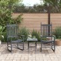 Mecedoras con asiento curvo 2 uds madera álamo maciza gris by vidaXL, Rocking chairs - Ref: Foro24-3281589, Price: 207,89 €, ...