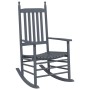 Mecedoras con asiento curvo 2 uds madera álamo maciza gris by vidaXL, Rocking chairs - Ref: Foro24-3281589, Price: 207,89 €, ...