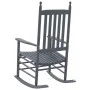 Mecedoras con asiento curvo 2 uds madera álamo maciza gris by vidaXL, Rocking chairs - Ref: Foro24-3281589, Price: 202,40 €, ...