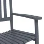 Mecedoras con asiento curvo 2 uds madera álamo maciza gris by vidaXL, Rocking chairs - Ref: Foro24-3281589, Price: 202,40 €, ...