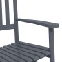 Mecedoras con asiento curvo 2 uds madera álamo maciza gris by vidaXL, Rocking chairs - Ref: Foro24-3281589, Price: 207,89 €, ...