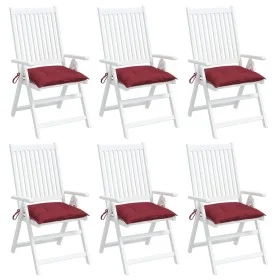 Cojines de palets de jardín 6 uds Oxford rojo tinto 50x50x7 cm by vidaXL, Cushions for chairs and sofas - Ref: Foro24-361536,...