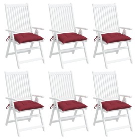 Cojines de palets de jardín 6 uds Oxford rojo tinto 50x50x7 cm by vidaXL, Cushions for chairs and sofas - Ref: Foro24-361536,...