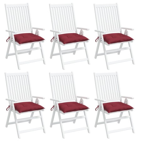 Cojines de palets de jardín 6 uds Oxford rojo tinto 50x50x7 cm by vidaXL, Cushions for chairs and sofas - Ref: Foro24-361536,...