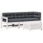 Set muebles jardín 4 pzas con cojines madera maciza pino blanco by vidaXL, Garden sets - Ref: Foro24-3250781, Price: 375,37 €...