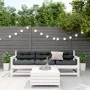 Gartenmöbel-Set 4-teilig mit Kissen aus massivem weißem Kiefernholz. von vidaXL, Gartensets - Ref: Foro24-3250797, Preis: 368...