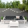 Gartenmöbel-Set 4-teilig mit Kissen aus massivem weißem Kiefernholz. von vidaXL, Gartensets - Ref: Foro24-3250797, Preis: 371...