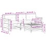 Set muebles jardín 4 pzas con cojines madera maciza pino blanco by vidaXL, Garden sets - Ref: Foro24-3250797, Price: 371,57 €...
