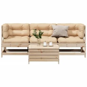 Gartenmöbel-Set 4-teilig mit massiven Kiefernholz-Kissen. von vidaXL, Gartensets - Ref: Foro24-3250788, Preis: 411,53 €, Raba...