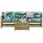 Juego de muebles jardín 4 pzas y cojines madera pino impregnada by vidaXL, Garden sets - Ref: Foro24-3250783, Price: 404,52 €...