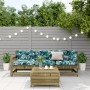 Juego de muebles jardín 4 pzas y cojines madera pino impregnada by vidaXL, Garden sets - Ref: Foro24-3250783, Price: 410,52 €...