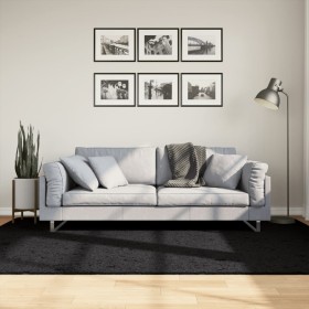 Kurzflor-Teppich OVIEDO schwarz 160x230 cm von vidaXL, Teppiche - Ref: Foro24-375559, Preis: 95,64 €, Rabatt: %
