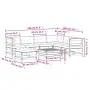 Set muebles jardín con cojines 8 pzas madera maciza pino blanco by vidaXL, Garden sets - Ref: Foro24-3250561, Price: 687,11 €...