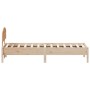 Bed frame with headboard solid pine wood 90x200 cm by vidaXL, Beds and slatted bases - Ref: Foro24-3207221, Price: 120,71 €, ...