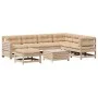 Muebles de jardín 8 pzas y cojines madera maciza pino de vidaXL, Conjuntos de jardín - Ref: Foro24-3250568, Precio: 801,66 €,...