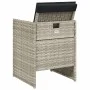 Gartensofas mit Kissen, 4 Stück, aus hellem grauem Kunststoff-Rattan. von vidaXL, Gartenstühle - Ref: Foro24-364937, Preis: 2...