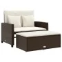 Sofá de jardín con cojines 2 plazas ratán sintético marrón by vidaXL, Outdoor sofas - Ref: Foro24-365133, Price: 271,67 €, Di...