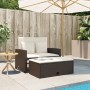 Gartensofa mit Kissen, 2-Sitzer, braunes Kunststoff-Rattan von vidaXL, Outdoor-Sofas - Ref: Foro24-365133, Preis: 259,61 €, R...