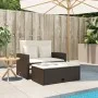 Sofá de jardín con cojines 2 plazas ratán sintético marrón by vidaXL, Outdoor sofas - Ref: Foro24-365133, Price: 271,67 €, Di...