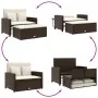 Sofá de jardín con cojines 2 plazas ratán sintético marrón by vidaXL, Outdoor sofas - Ref: Foro24-365133, Price: 271,67 €, Di...