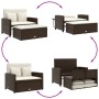 Sofá de jardín con cojines 2 plazas ratán sintético marrón by vidaXL, Outdoor sofas - Ref: Foro24-365133, Price: 259,61 €, Di...