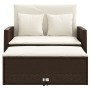 Sofá de jardín con cojines 2 plazas ratán sintético marrón by vidaXL, Outdoor sofas - Ref: Foro24-365133, Price: 259,61 €, Di...