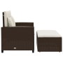 Sofá de jardín con cojines 2 plazas ratán sintético marrón by vidaXL, Outdoor sofas - Ref: Foro24-365133, Price: 259,61 €, Di...