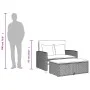 Sofá de jardín con cojines 2 plazas ratán sintético marrón by vidaXL, Outdoor sofas - Ref: Foro24-365133, Price: 271,67 €, Di...