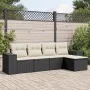Gartenmöbel-Set 5-teilig mit schwarzen Polstern aus synthetischem Rattan von vidaXL, Gartensets - Ref: Foro24-3254823, Preis:...