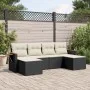 Set de sofás de jardín 6 piezas y cojines ratán sintético negro by vidaXL, Garden sets - Ref: Foro24-3259459, Price: 356,62 €...