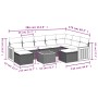 Gartensofa-Set, 10-teilig, mit schwarzen Kissen und synthetischem Rattan. von vidaXL, Gartensets - Ref: Foro24-3260627, Preis...
