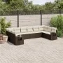 Gartensofa-Set, 10-teilig, mit braunen Kissen aus synthetischem Rattan. von vidaXL, Gartensets - Ref: Foro24-3253010, Preis: ...