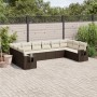 Set de sofás de jardín 10 pzas y cojines ratán sintético marrón by vidaXL, Garden sets - Ref: Foro24-3253010, Price: 641,87 €...