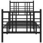 Bettgestell mit Kopfteil und Fußteil aus schwarzem Metall 80x200 cm von vidaXL, Betten und Lattenroste - Ref: Foro24-376333, ...
