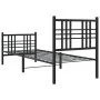 Bettgestell mit Kopfteil und Fußteil aus schwarzem Metall 80x200 cm von vidaXL, Betten und Lattenroste - Ref: Foro24-376333, ...