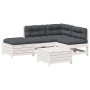 Gartenmöbel-Set 5-teilig mit Kissen aus massivem weißem Kiefernholz. von vidaXL, Gartensets - Ref: Foro24-3250701, Preis: 462...