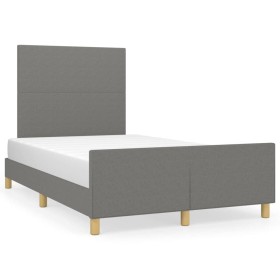 Bettgestell mit Kopfteil aus dunkelgrauem Stoff 120x190 cm von vidaXL, Betten und Lattenroste - Ref: Foro24-3270500, Preis: 1...