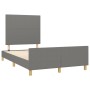 Bed frame with headboard dark gray fabric 120x190 cm by vidaXL, Beds and slatted bases - Ref: Foro24-3270500, Price: 171,20 €...