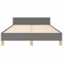 Bed frame with headboard dark gray fabric 120x190 cm by vidaXL, Beds and slatted bases - Ref: Foro24-3270528, Price: 158,73 €...