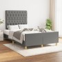 Bed frame with headboard dark gray fabric 120x190 cm by vidaXL, Beds and slatted bases - Ref: Foro24-3270535, Price: 171,76 €...