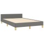 Bed frame with headboard dark gray fabric 120x190 cm by vidaXL, Beds and slatted bases - Ref: Foro24-3270542, Price: 172,69 €...