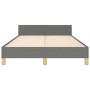 Bed frame with headboard dark gray fabric 120x190 cm by vidaXL, Beds and slatted bases - Ref: Foro24-3270542, Price: 172,69 €...