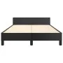 Bed frame with headboard black synthetic leather 120x190 cm by vidaXL, Beds and slatted bases - Ref: Foro24-3270554, Price: 1...