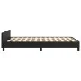 Bed frame with headboard black synthetic leather 120x190 cm by vidaXL, Beds and slatted bases - Ref: Foro24-3270554, Price: 1...