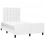 Bed frame with headboard white synthetic leather 120x190 cm by vidaXL, Beds and slatted bases - Ref: Foro24-3270561, Price: 1...