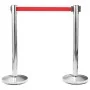 Bandbarriere vom Flughafen mit silbernen Stahlhalterungen von vidaXL, Sicherheitsbarrieren - Ref: Foro24-51160, Preis: 63,21 ...