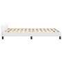 Bed frame with headboard white synthetic leather 120x190 cm by vidaXL, Beds and slatted bases - Ref: Foro24-3270561, Price: 1...